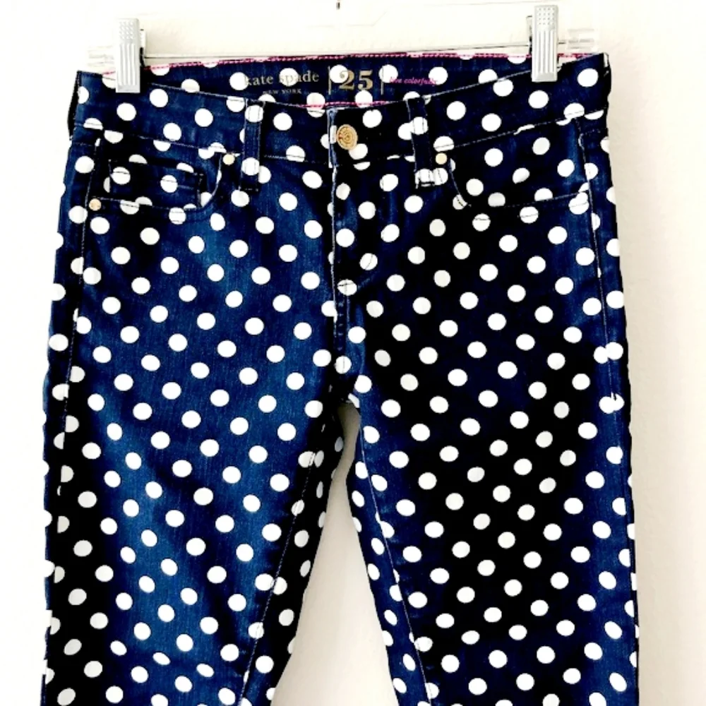 KATE SPADE Polka-Dot 'Broome Street' Skinny Jeans NWOT